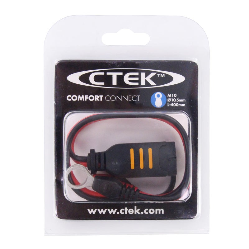 CTEK Connect Eyelet M10, Permanent Connection for Hard-to-Reach Batteries, 10 mm Eyelet, Safe, Secure, Quick and Easy Connection to Your CTEK Battery Charger, for Cars, Motorcycles & Other Vehicles - Image 1